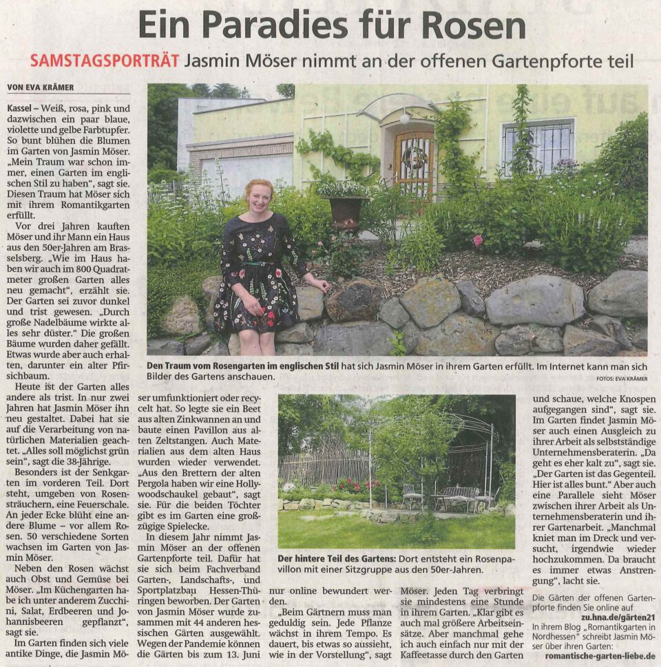 Im Juni 2021 sollte der Romantikgarten erstmals für die Offene Gartenpforte Hessen geöffnet werden.